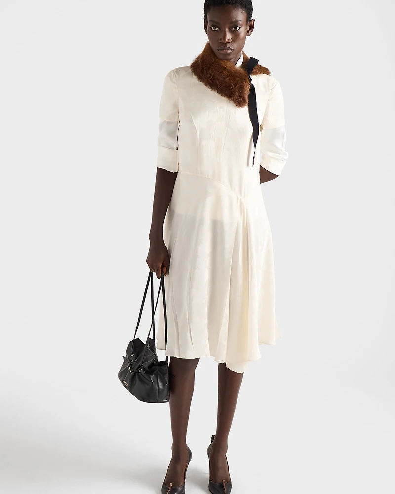 Floral jacquard dress