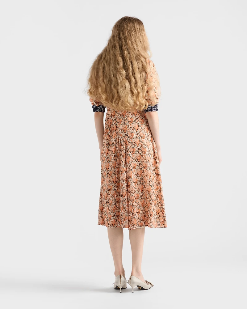 Printed georgette dress