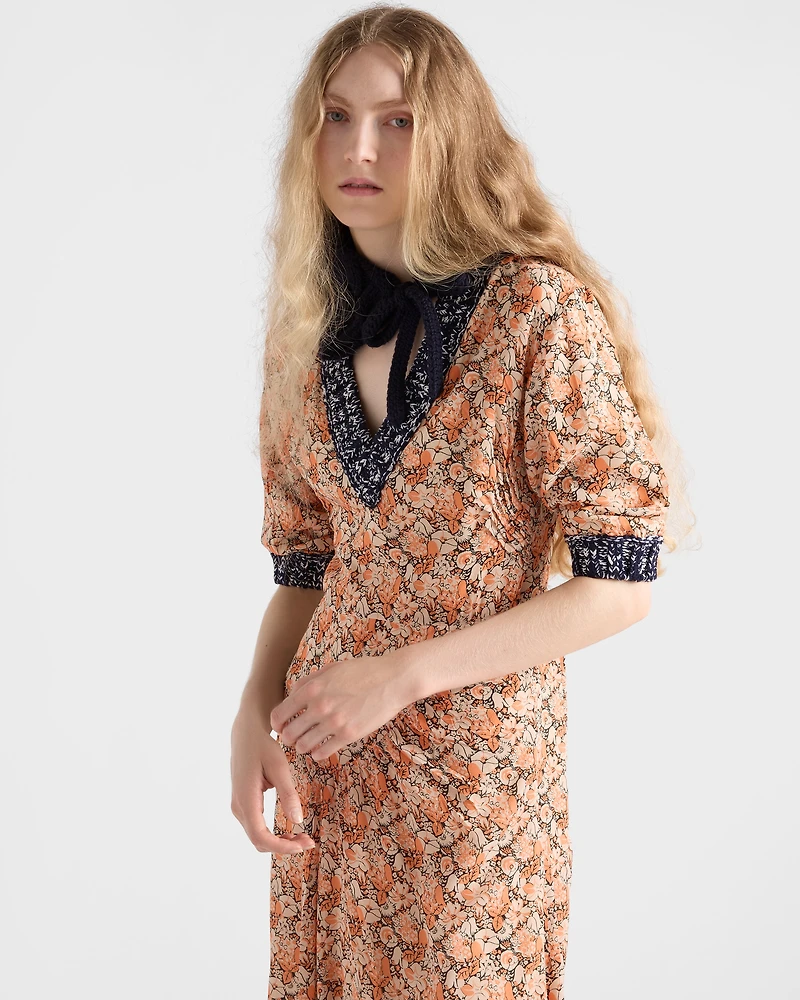 Printed georgette dress