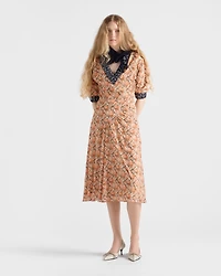 Printed georgette dress
