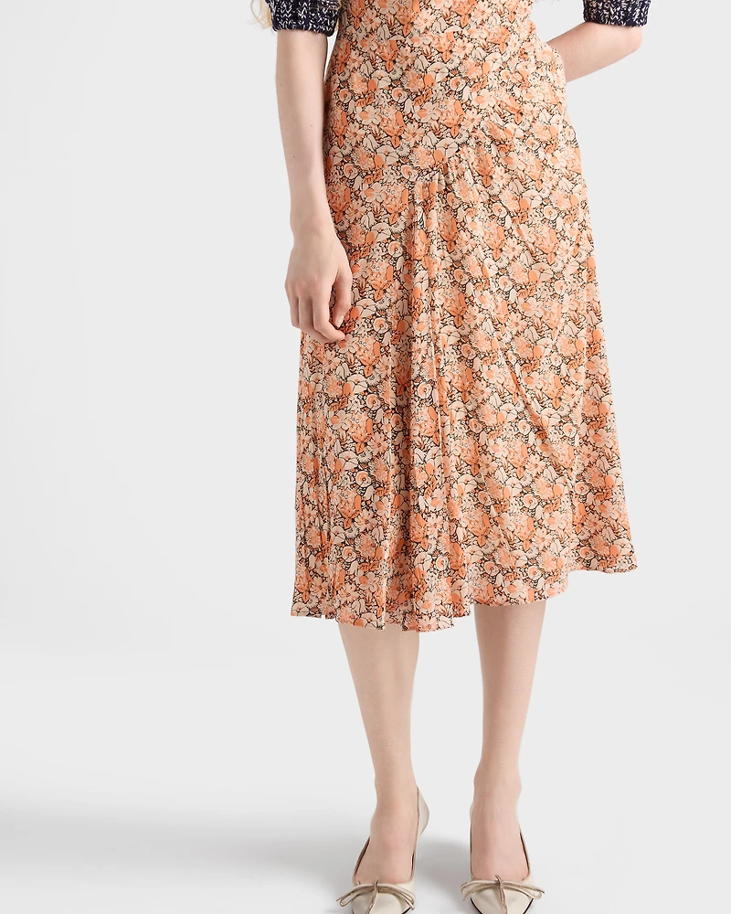 Printed georgette dress