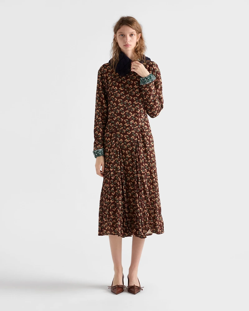Printed georgette dress