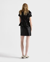 Duchesse silk mini-dress