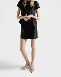 Duchesse silk mini-dress