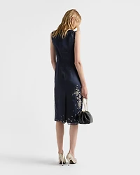 Embroidered silk organza dress