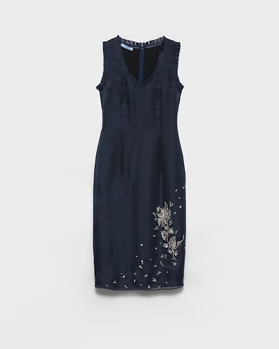 Embroidered silk organza dress