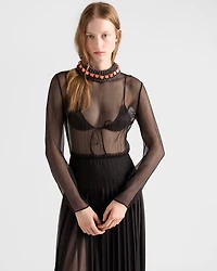 Long silk chiffon dress