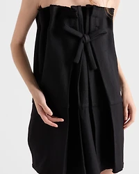 Short chevron wool dress