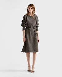 Mouliné wool dress