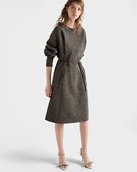 Mouliné wool dress