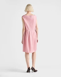 Wool knit dress with bow