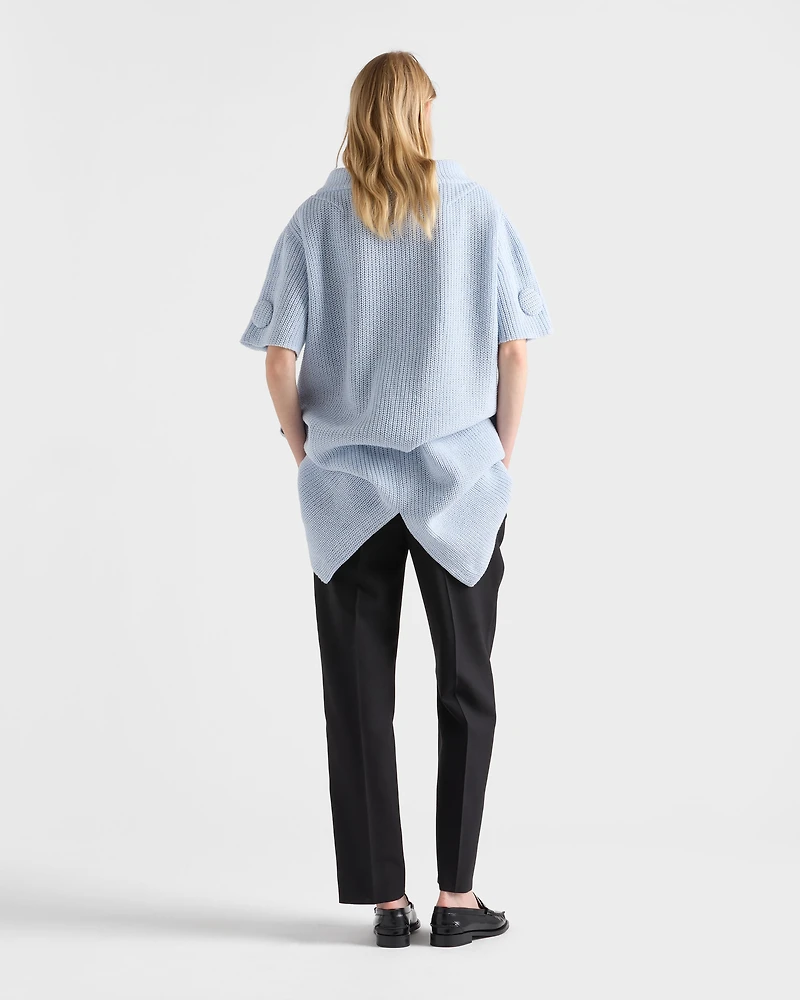 Mouliné wool knit dress