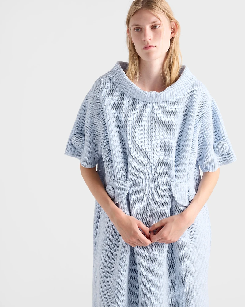 Mouliné wool knit dress