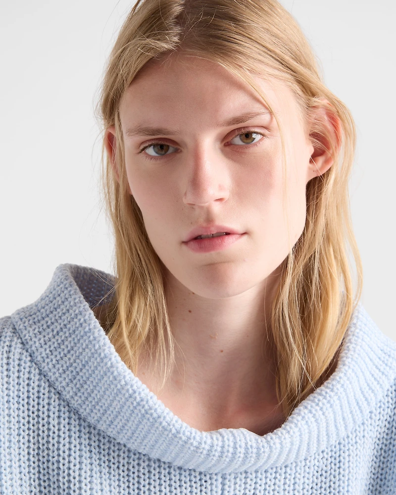 Mouliné wool knit dress