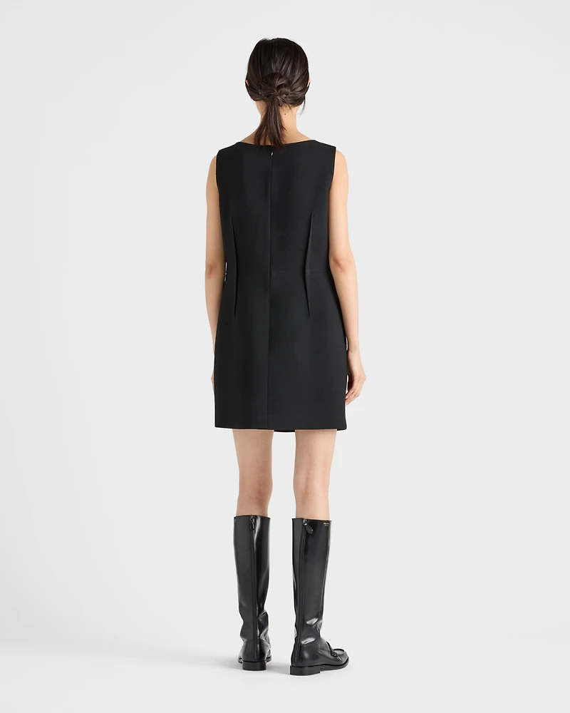 Natté fabric mini-dress