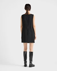 Natté fabric mini-dress