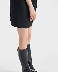 Natté fabric mini-dress