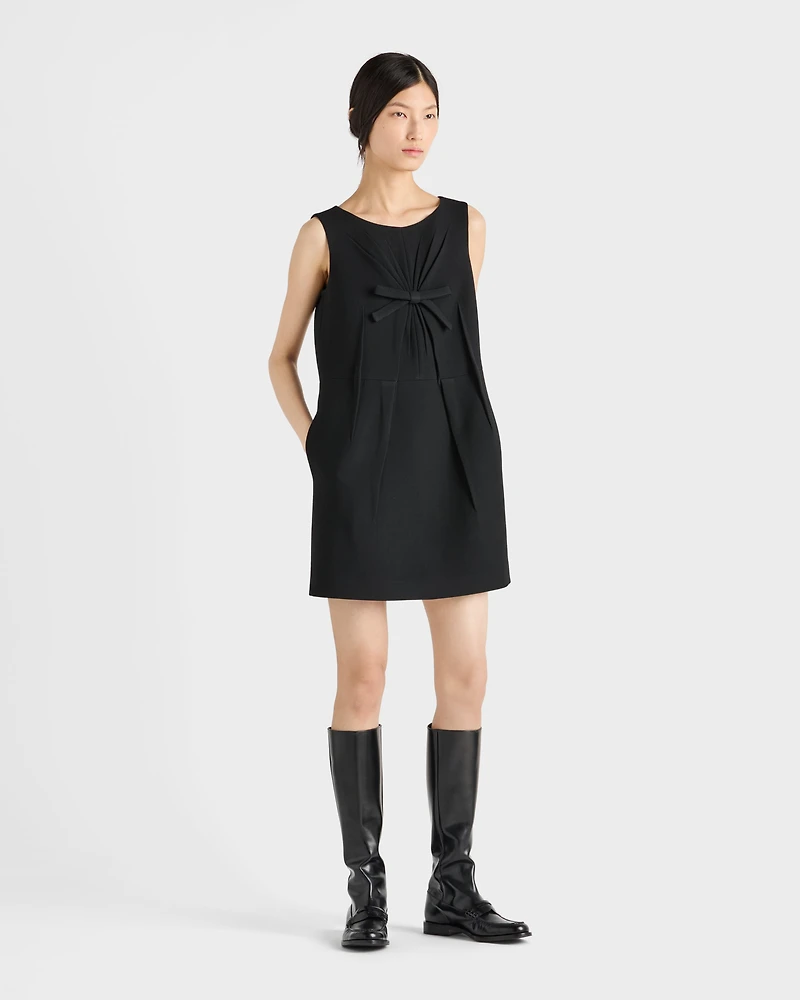 Natté fabric mini-dress