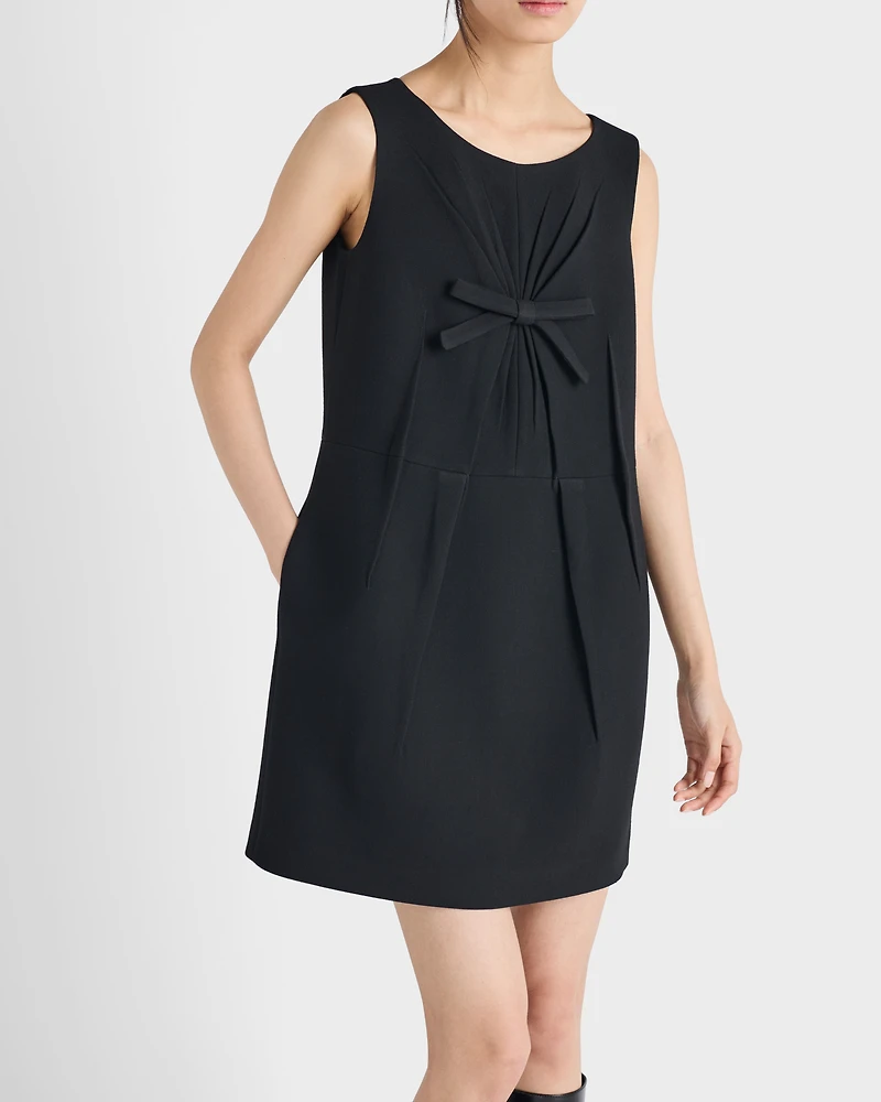 Natté fabric mini-dress
