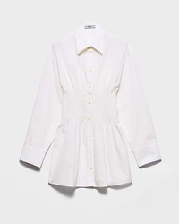 Poplin shirt with smocking
