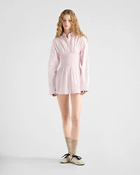 Poplin shirt with smocking