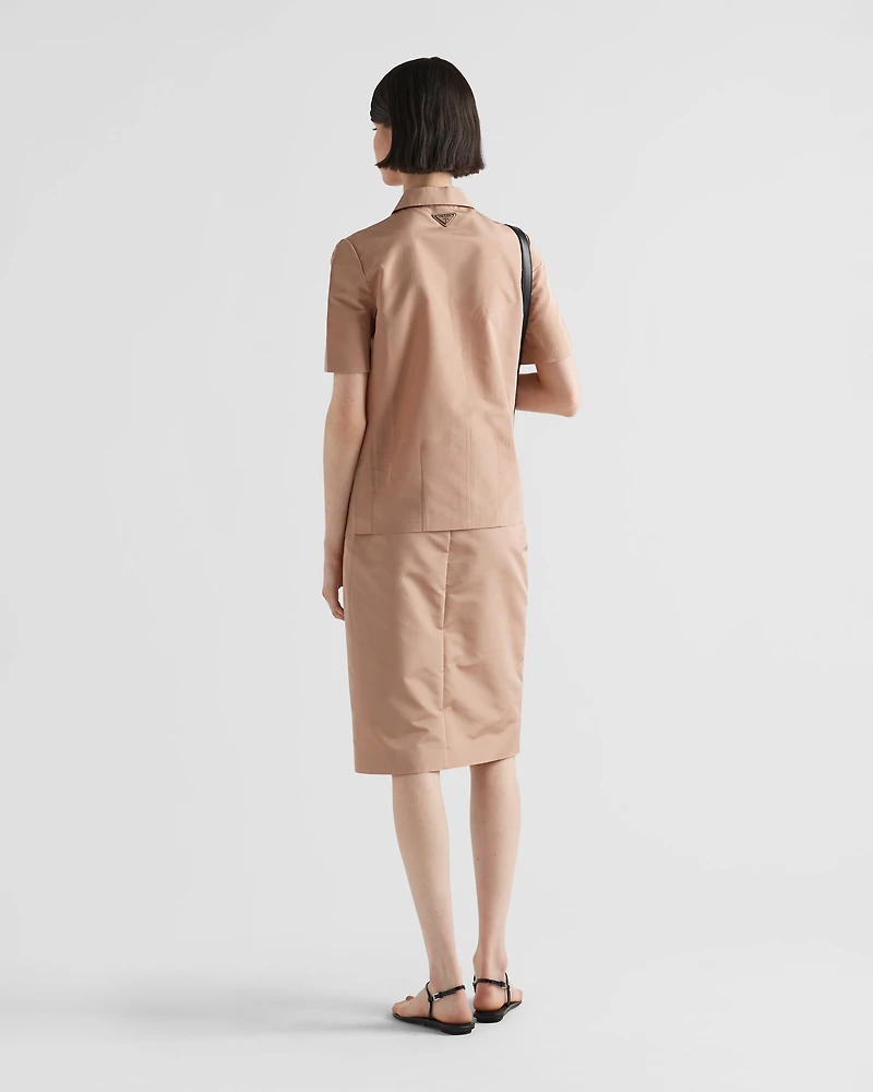 Short-sleeved faille shirt