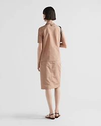 Short-sleeved faille shirt