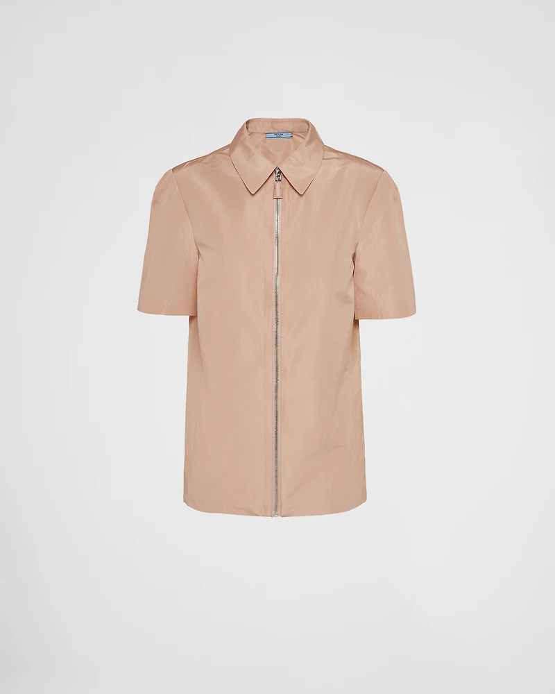 Short-sleeved faille shirt
