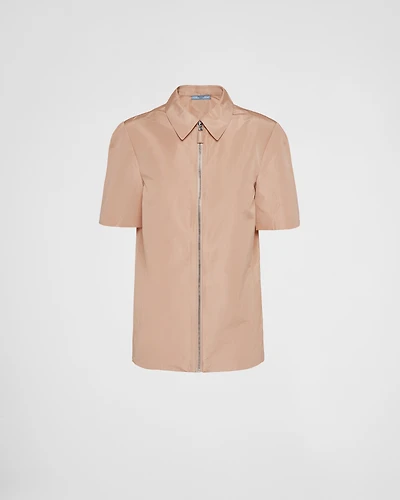 Short-sleeved faille shirt