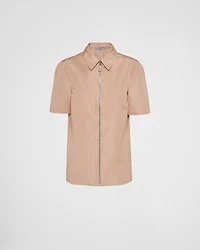Short-sleeved faille shirt