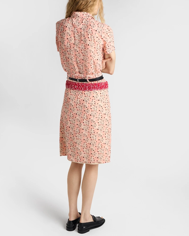 Floral print georgette shirt