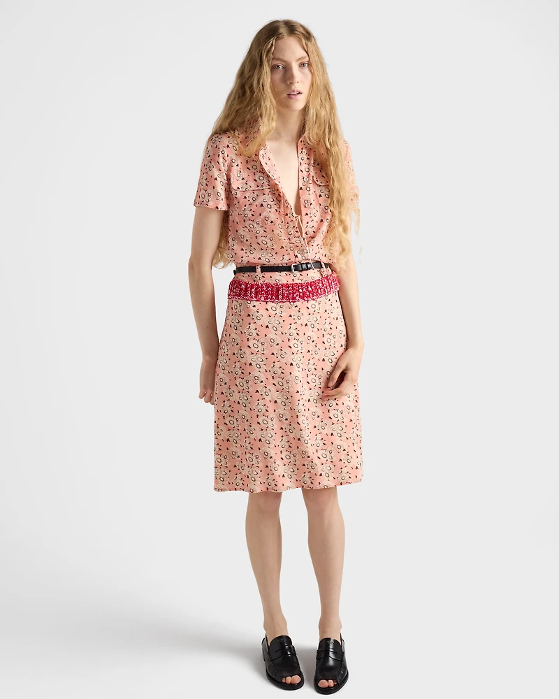 Floral print georgette shirt