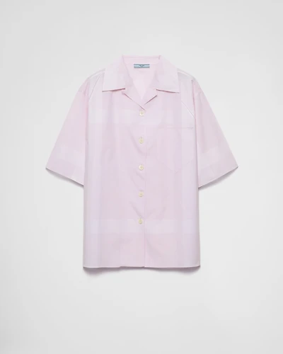 Cotton shirt a check pattern