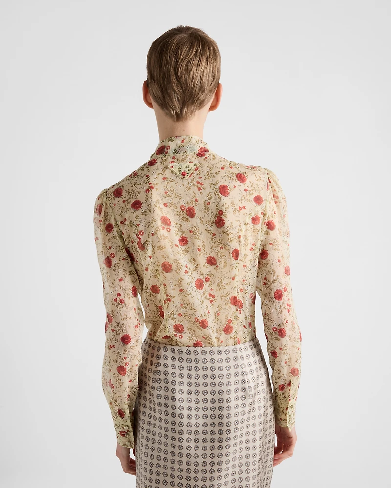 Printed chiffon shirt