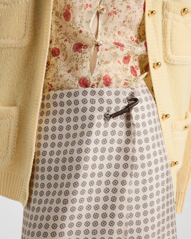 Printed chiffon shirt