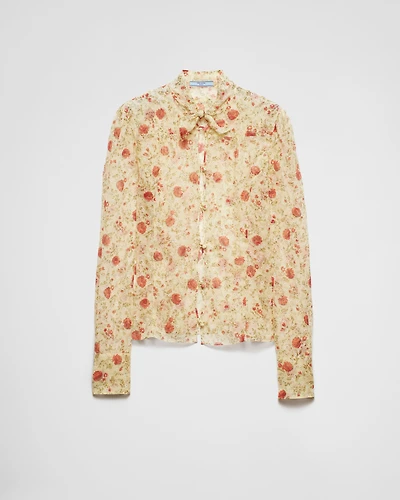 Printed chiffon shirt