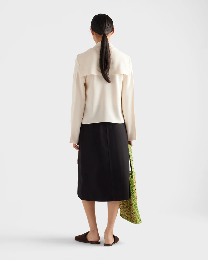 Silk broadcloth shirt