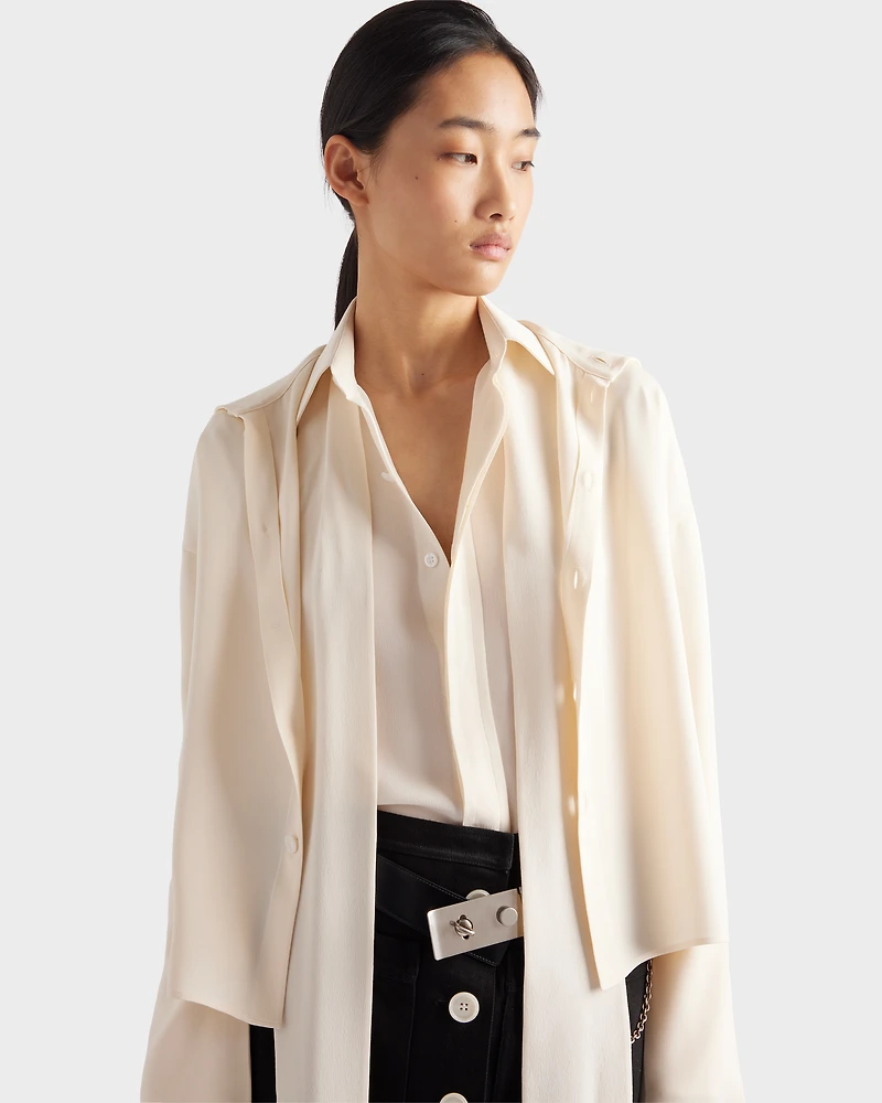 Silk broadcloth shirt