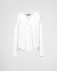 Embroidered poplin shirt