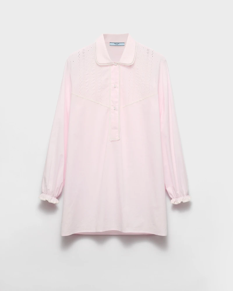 Embroidered batiste shirt