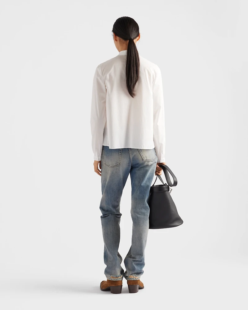 Embroidered batiste shirt