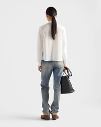 Embroidered batiste shirt