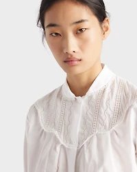 Embroidered batiste shirt