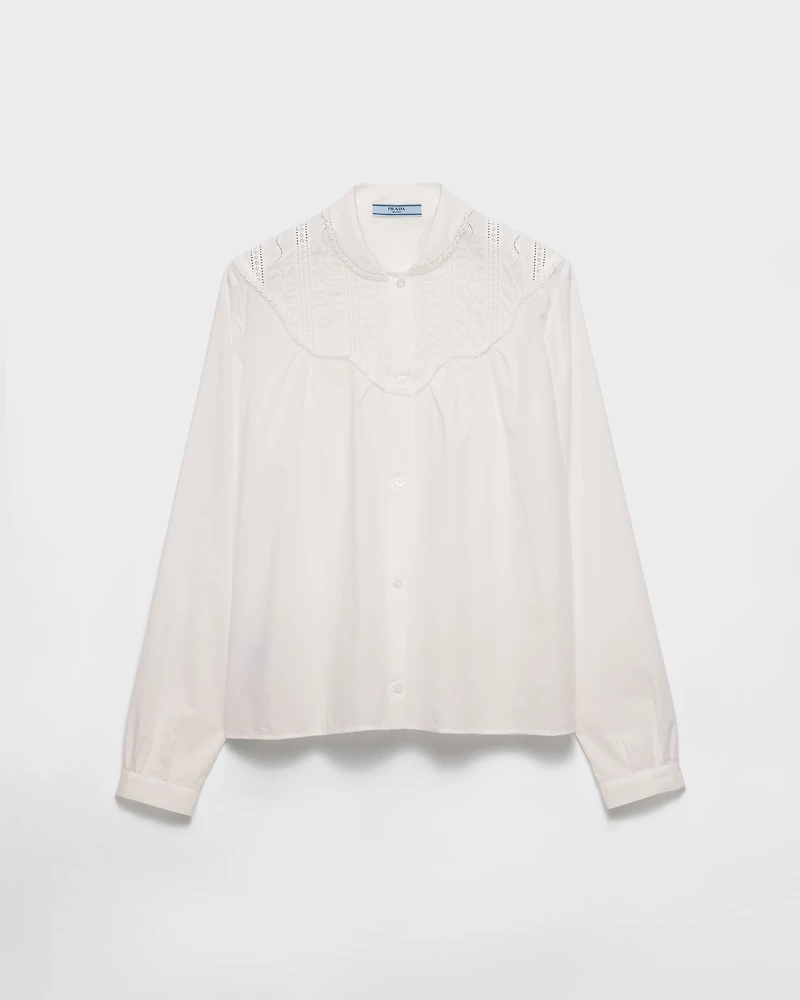 Embroidered batiste shirt