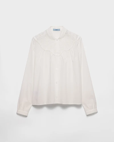 Embroidered batiste shirt