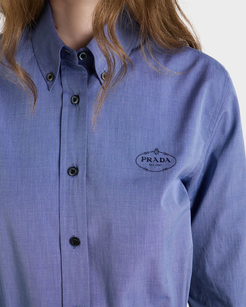 Embroidered fil-à-fil shirt