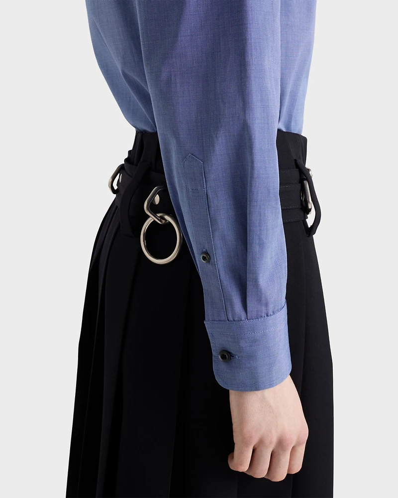 Embroidered fil-à-fil shirt