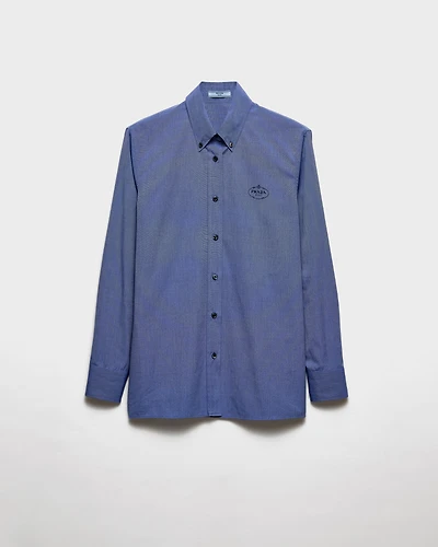 Embroidered fil-à-fil shirt