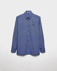Embroidered fil-à-fil shirt