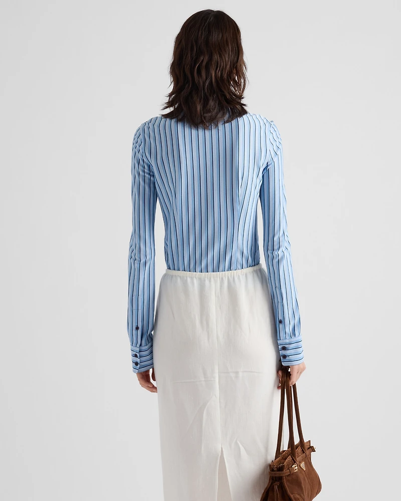 Striped piqué shirt